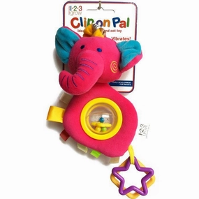 123 Grow Clip on Pal - Elephant - Pink