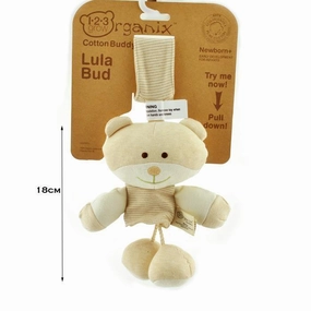 123 Grow Organix Cotton Buddy Pull String Nursery Musical Toy - Bear