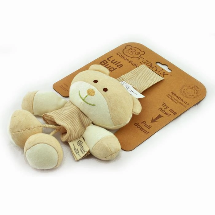 123 Grow Organix Cotton Buddy Pull String Nursery Musical Toy - Bear
