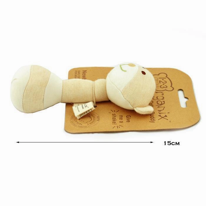 123 Grow Organix Cotton Buddy Rattle - Bear