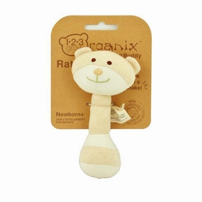 123 Grow Organix Cotton Buddy Rattle - Bear