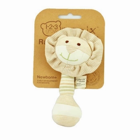 123 Grow Organix Cotton Buddy Rattle - Lion