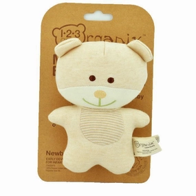 123 Grow Organix Cotton Buddy Squeaky Rattle - Bear