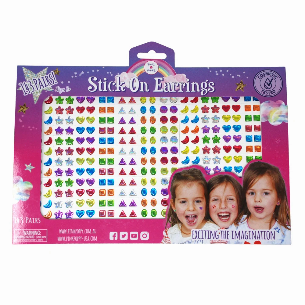 143 Pairs of Stick-on Earrings