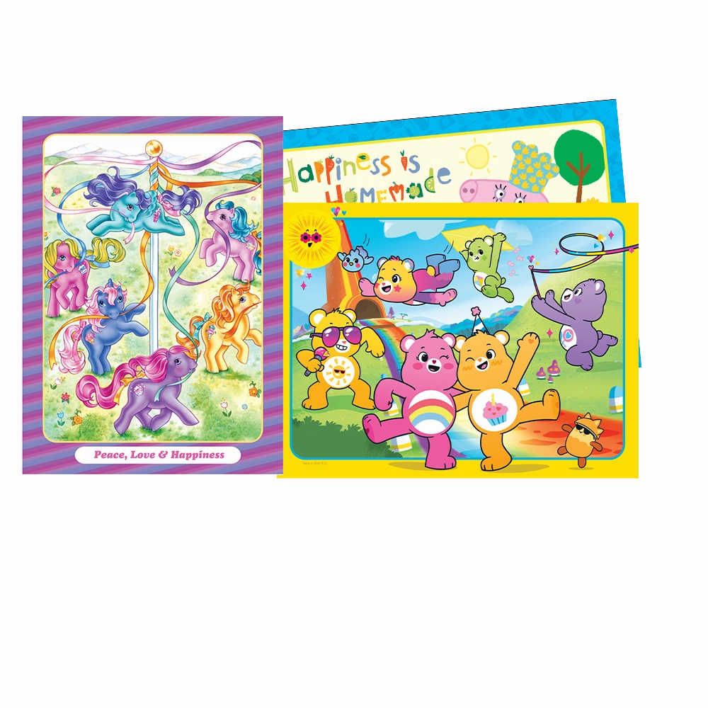 3 Pack Frame Tray Puzzles - Care Bears/My Little Pony/Peppa Pig Assorted Styles