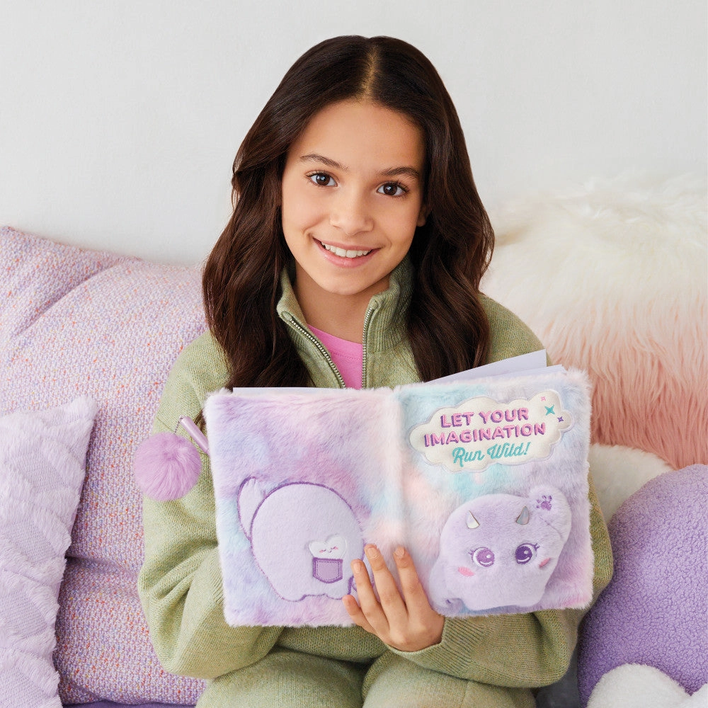 3C4G Imagination Land Wild Style Plush Journal & Pen - Fuzzy Friend - 192 Pages