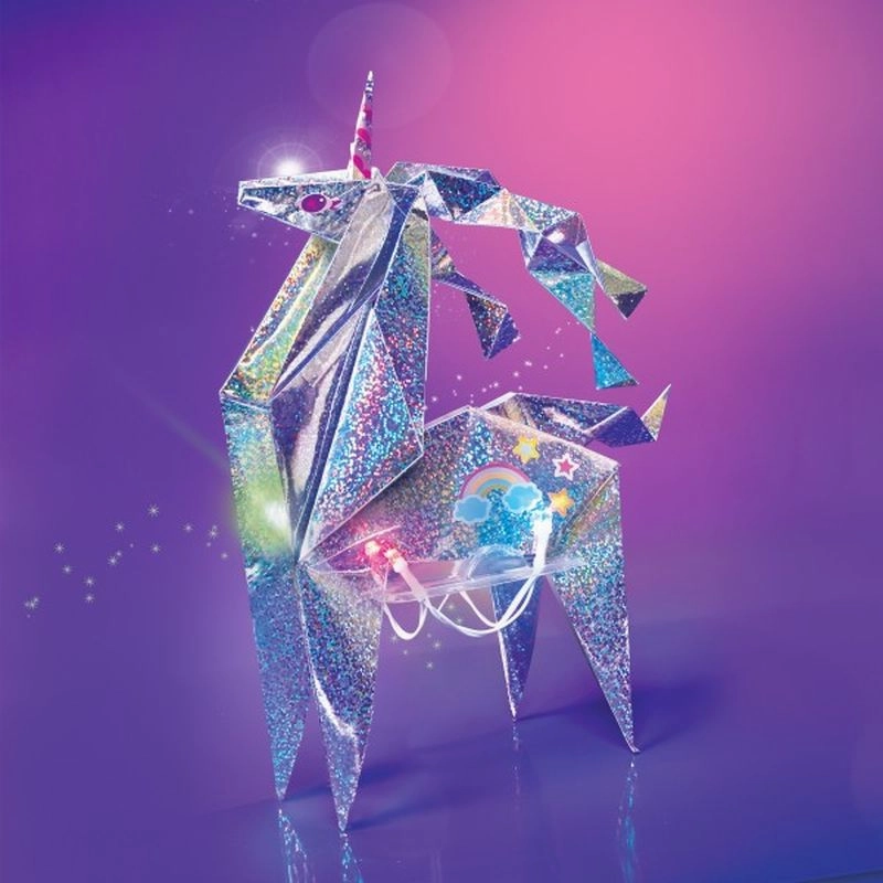 4M Kidz Maker Holographic Light-Up Origami Unicorn