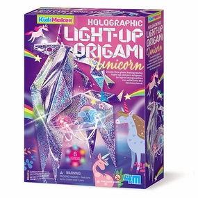4M Kidz Maker Holographic Light-Up Origami Unicorn