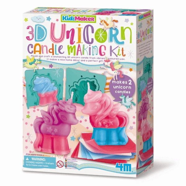 4M KidzMaker Children's 3D Unicorn Candle Making Kit for Ages 5 and Up