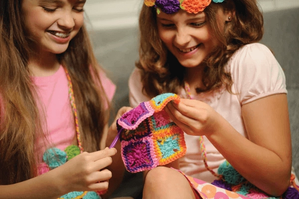 4M STEAM Powered Kids First Knitting & Crochet Kit for Ages 5 and Up