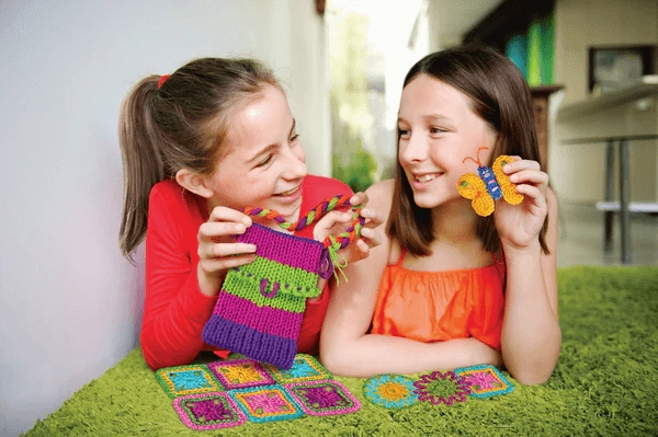 4M STEAM Powered Kids First Knitting & Crochet Kit for Ages 5 and Up