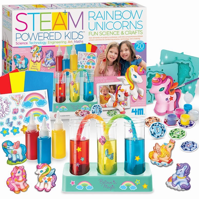 4M Steam Powered Kids Rainbow Unicorns Science Kit