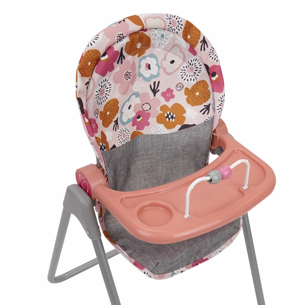 509 Crew - Melange Flora Foodie Doll Highchair Set, Ages 3 