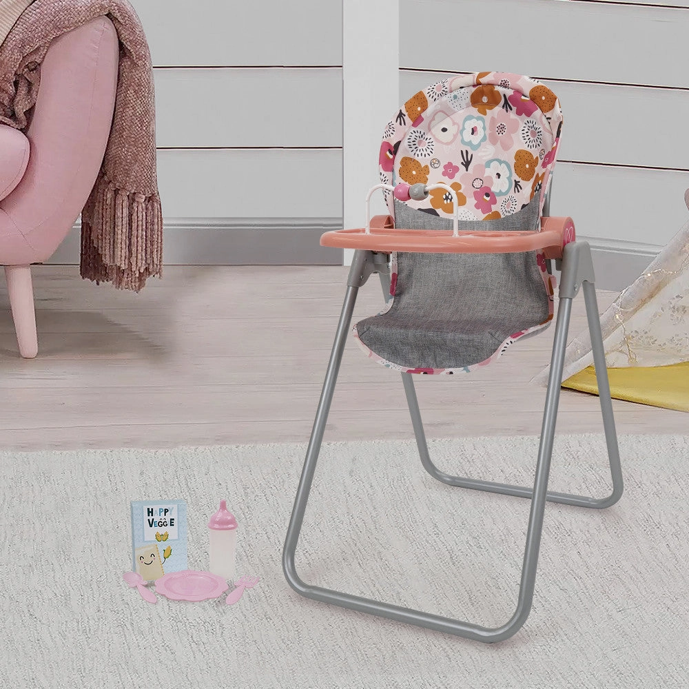 509 Crew - Melange Flora Foodie Doll Highchair Set, Ages 3 
