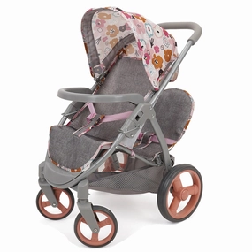509 Crew Mabelle Duo Twin Doll Stroller - Melange Flora, Ages 3 