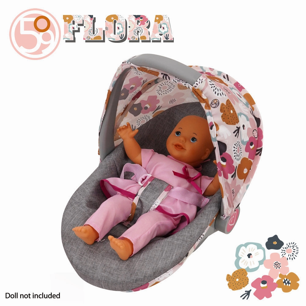 509 Crew Melange Flora 3-in-1 Doll Car Seat - Vibrant Play Accessory for Kids 3 
