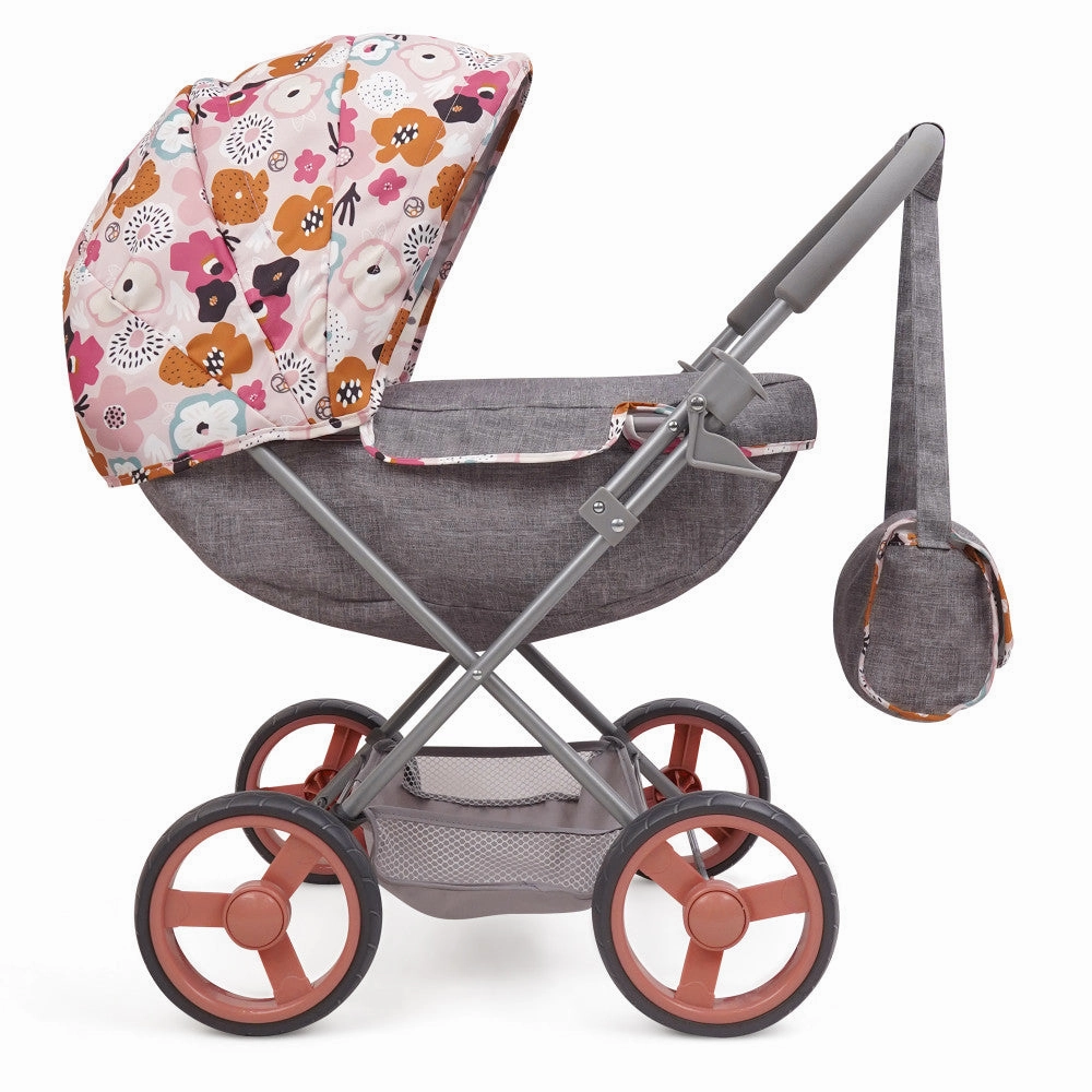509 Crew Melange Flora Deluxe Doll Pram with Matching Shoulder Bag