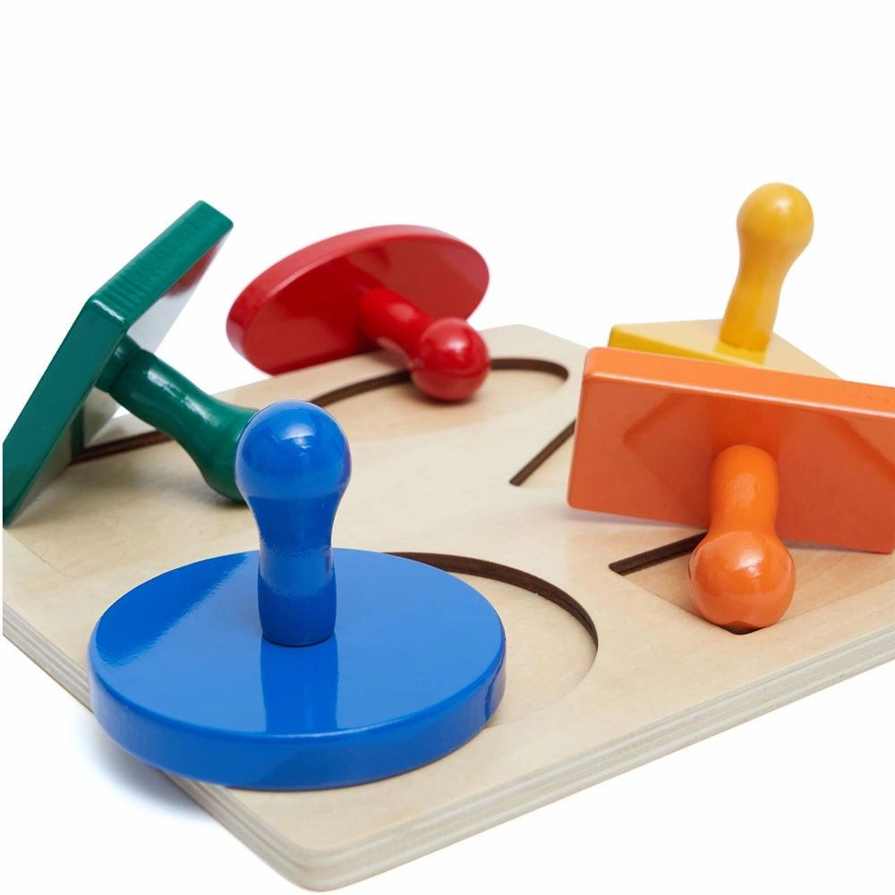5 Shape Puzzle and Play - Montessori Geometric Puzzles
