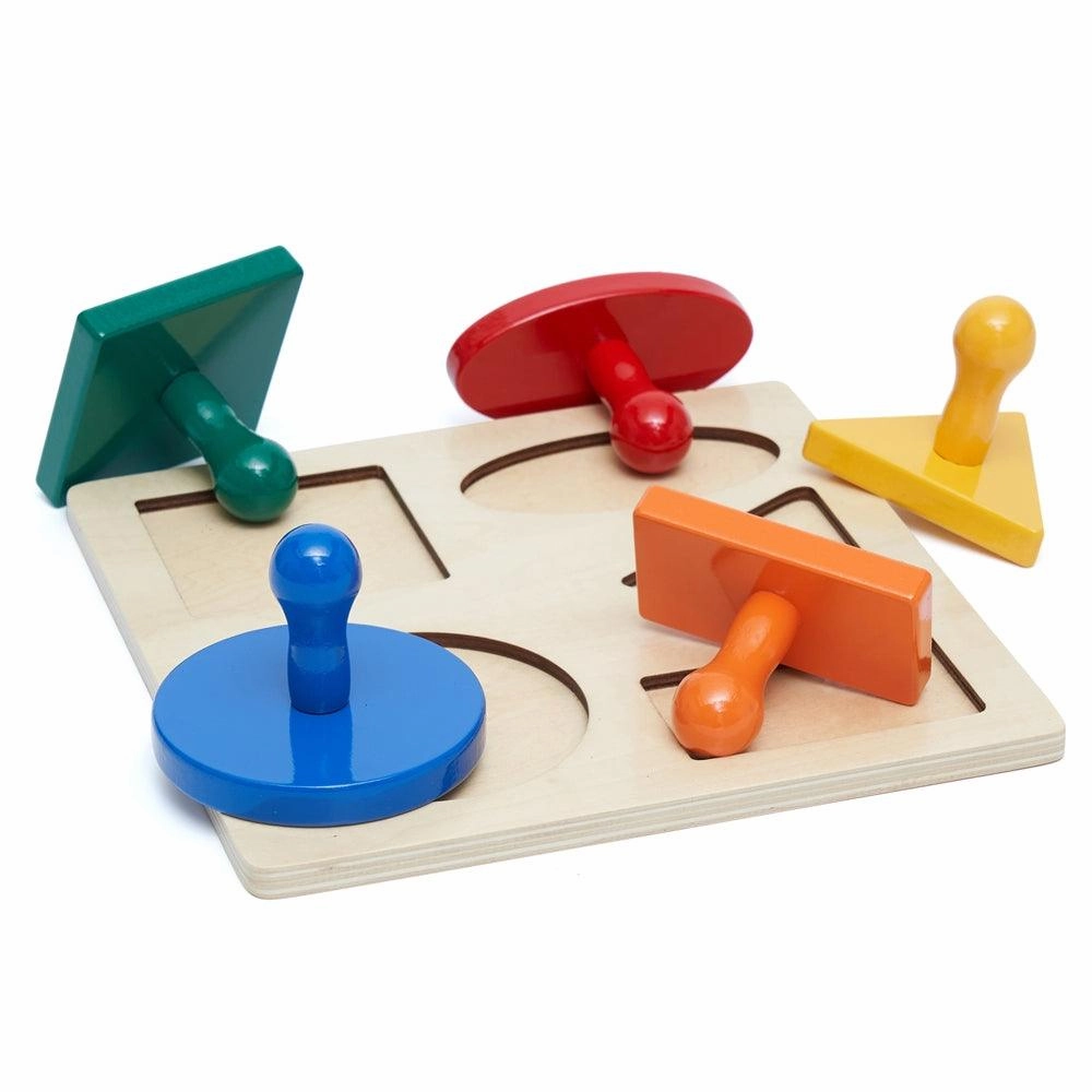 5 Shape Puzzle and Play - Montessori Geometric Puzzles