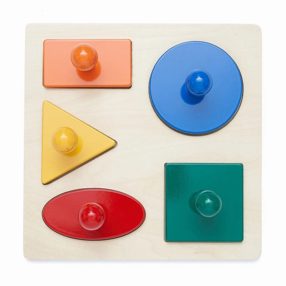 5 Shape Puzzle and Play - Montessori Geometric Puzzles