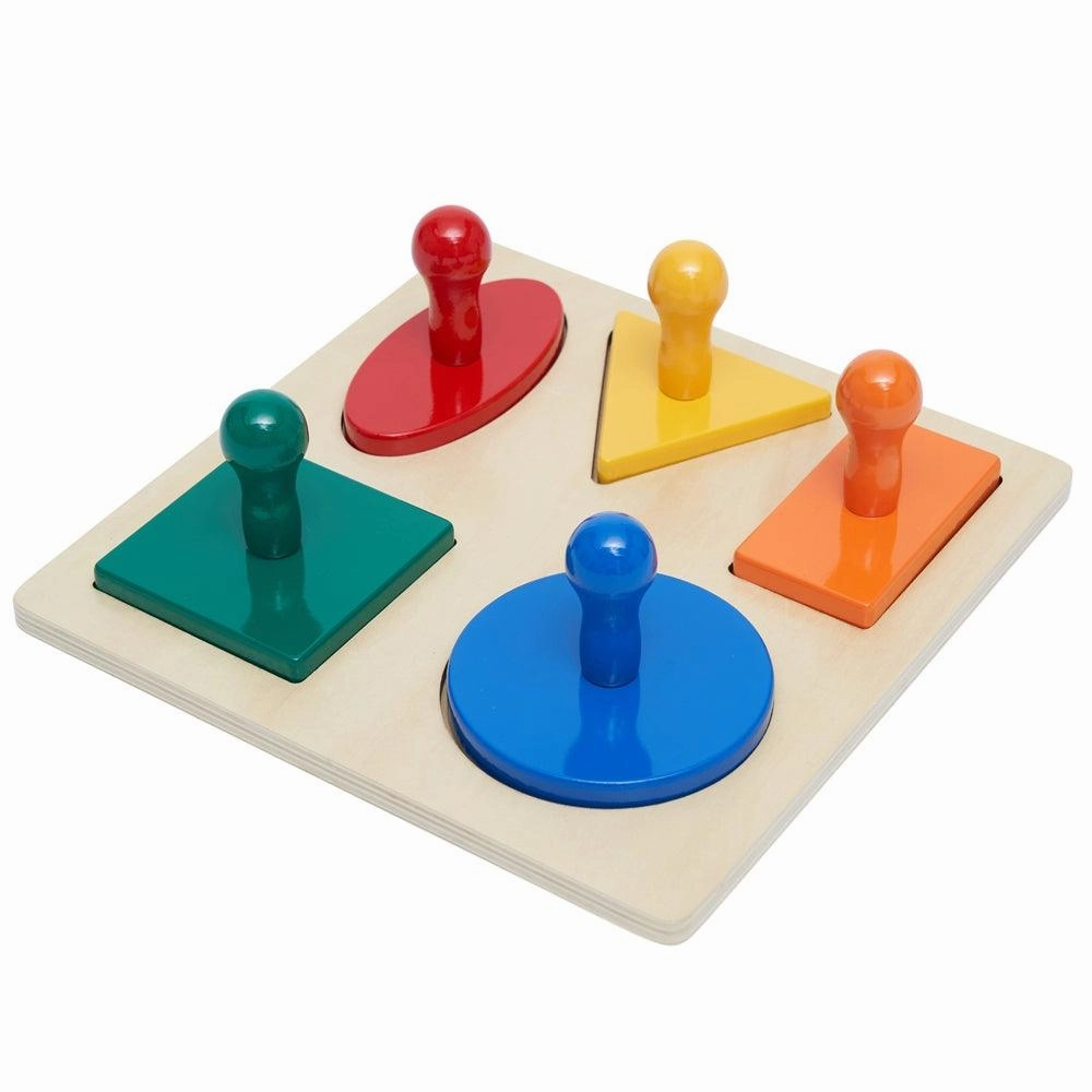 5 Shape Puzzle and Play - Montessori Geometric Puzzles