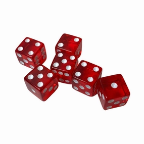 6 Transparent Red Dice