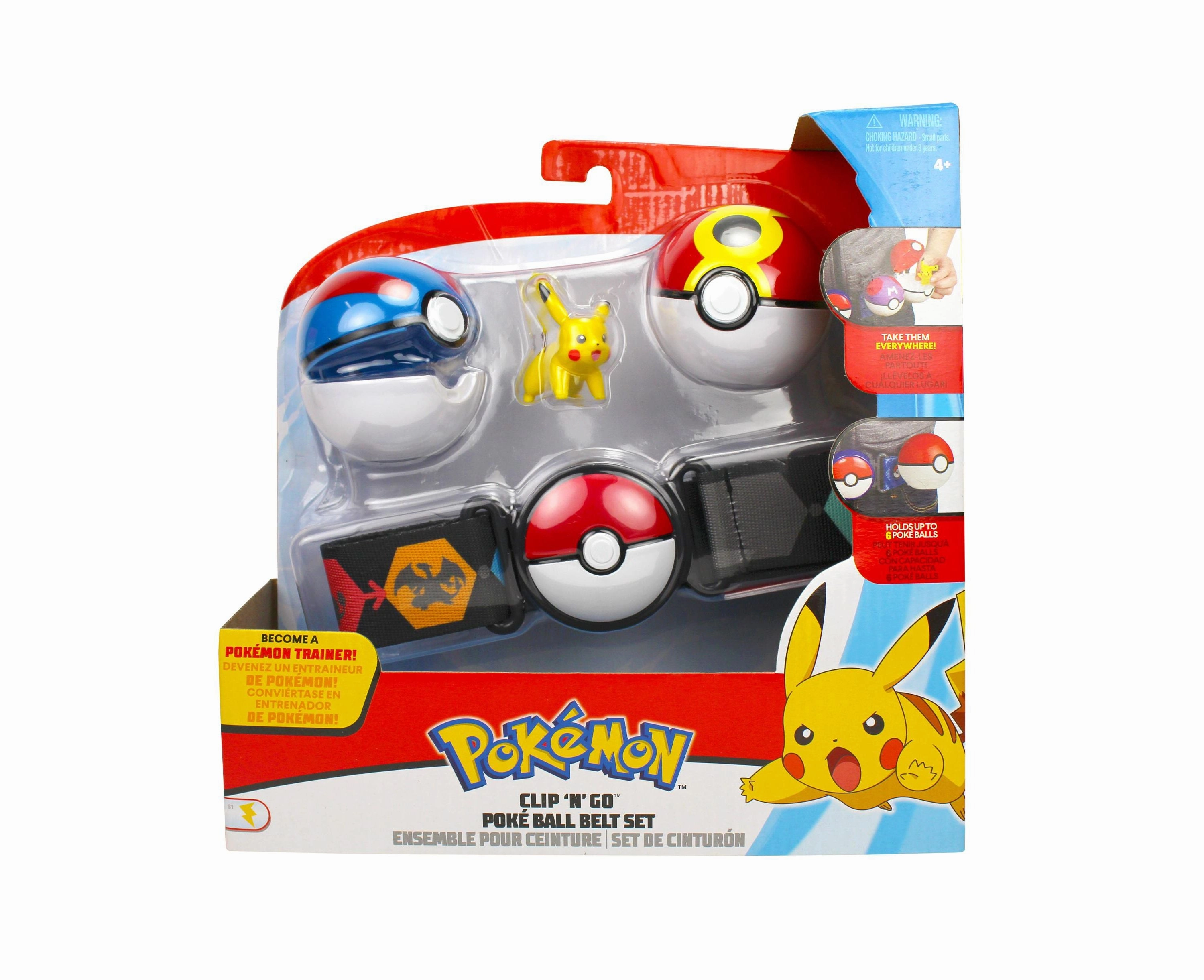 Adventure Awaits 2-Inch Pikachu Clip 'N' Go Belt Set - Adjustable