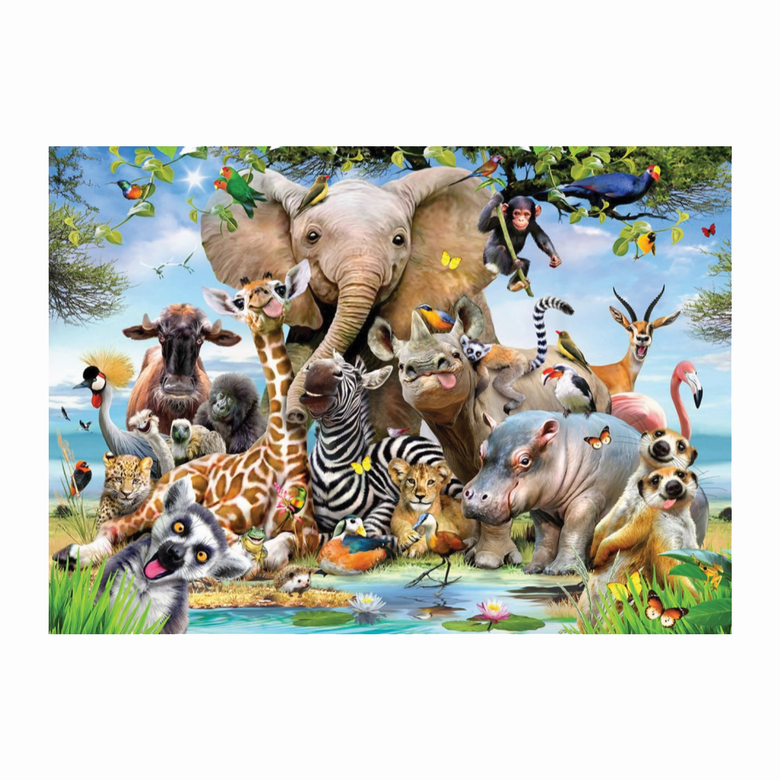 Africa Selfie 1000 Piece Puzzle
