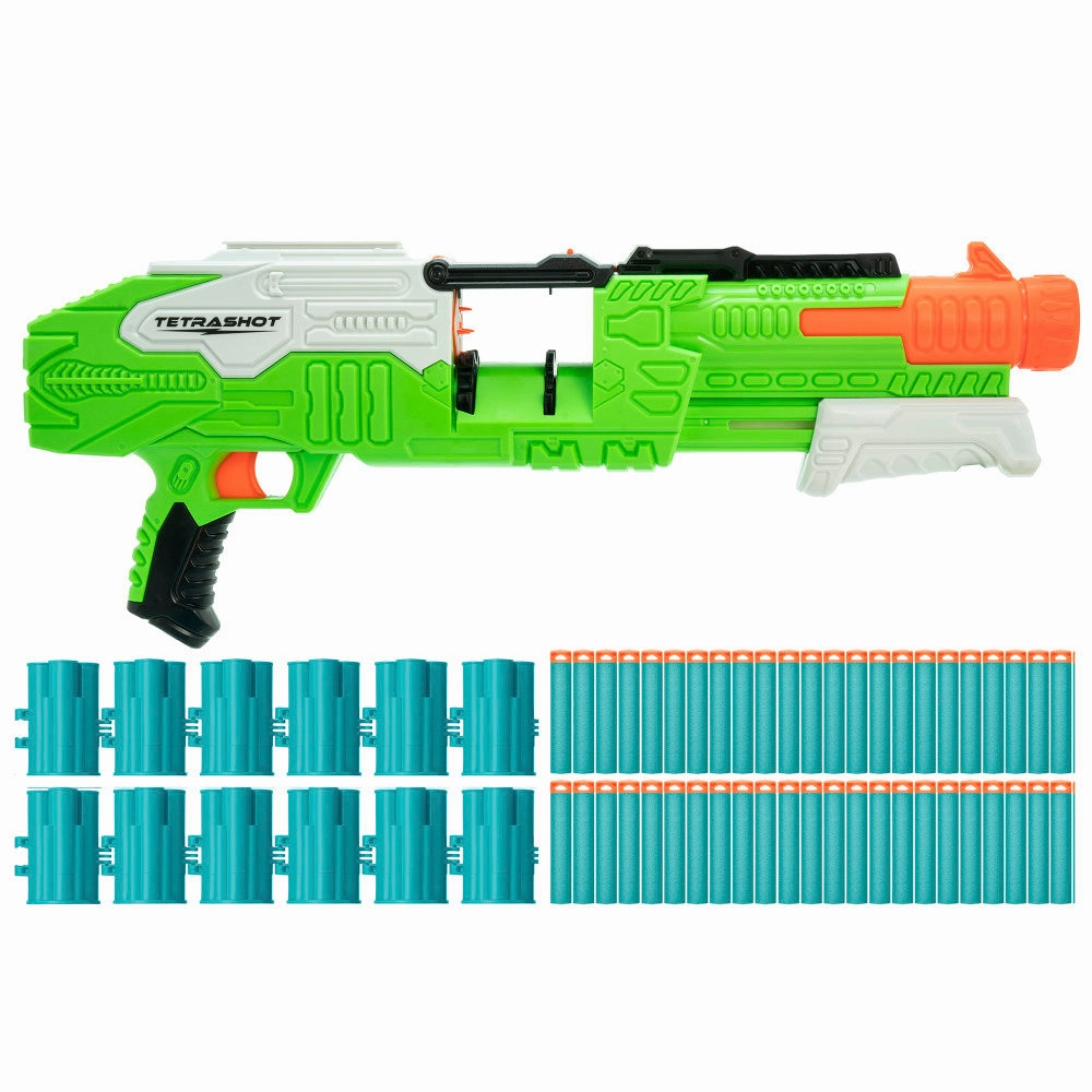 Air Warriors Tetrashot Dart Blaster - High-Capacity Belt, Ages 6 