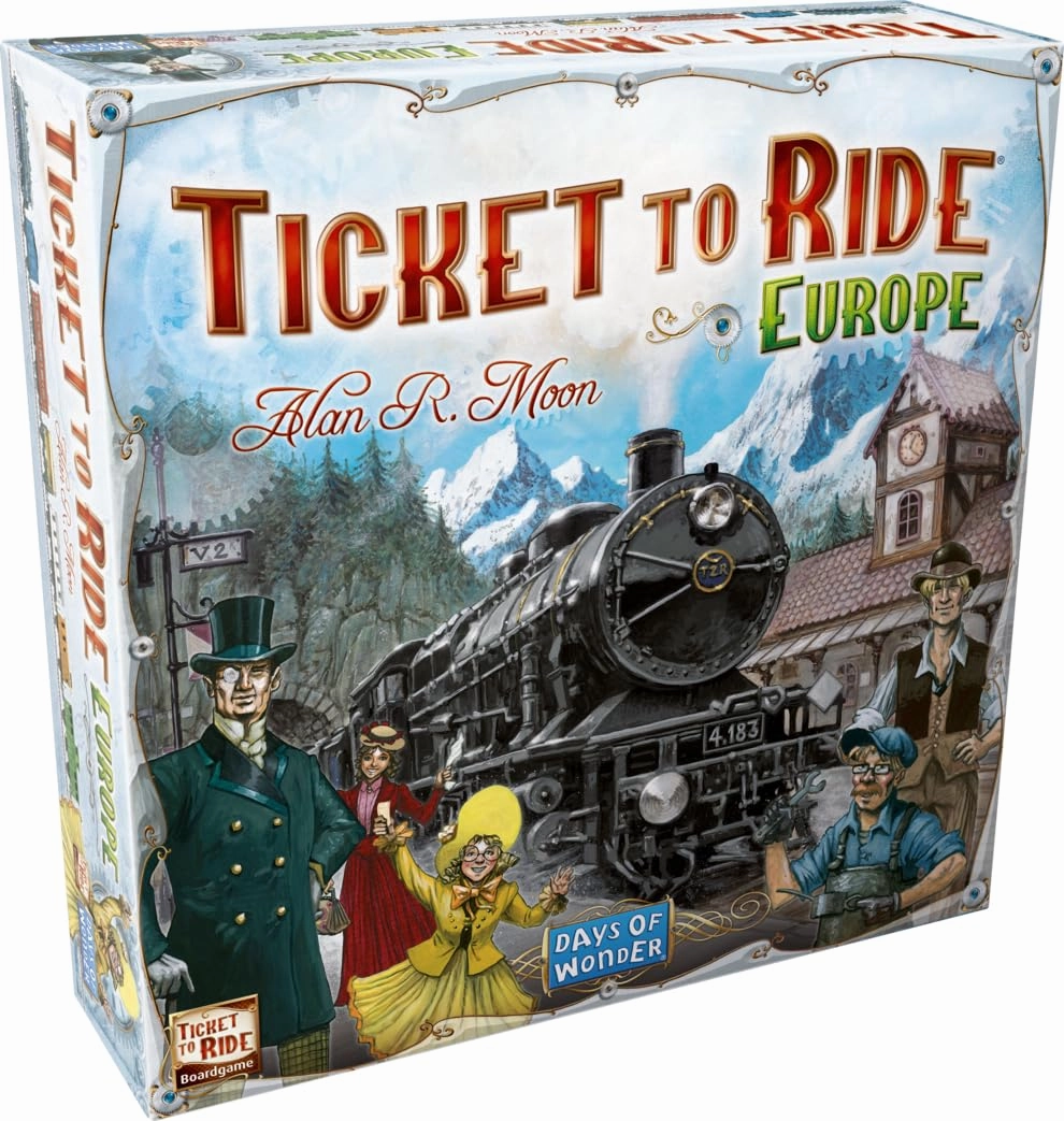 Amodee Ticket To Ride Europe 2-4 Person Strategy Board Game For Teenagers & Adults Ages 14  By Days of Wonder