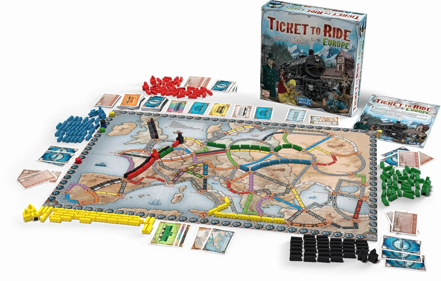 Amodee Ticket To Ride Europe 2-4 Person Strategy Board Game For Teenagers & Adults Ages 14  By Days of Wonder