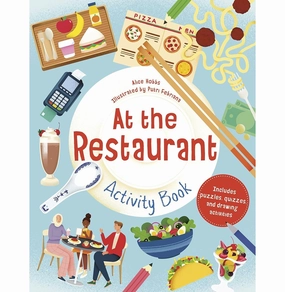 At the Restaurant Activity Book: Includes puzzles quizzes and drawing activities [Paperback] Hobbs Alice and Febriana Putri