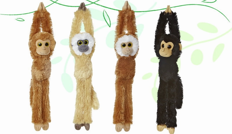 AURORA NATURAL HANGING MONKEYS ASSORTED COLOURS
