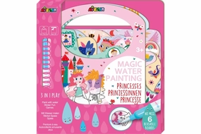 Avenir 3 In 1 Play Book Magic Water Painting Princesses