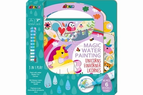 Avenir 3 In 1 Play Book Magic Water Painting Unicorns