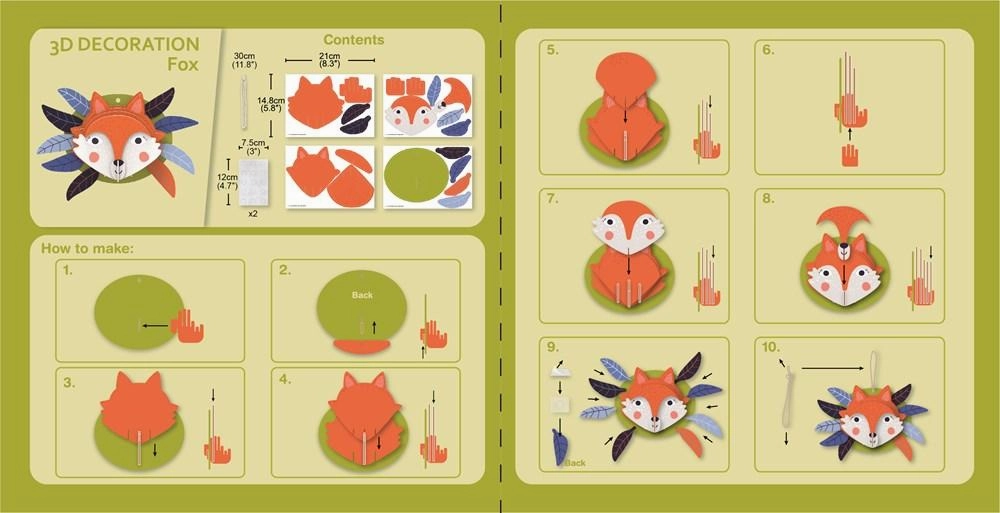 Avenir 3D Decoration Wall Puzzle Fox