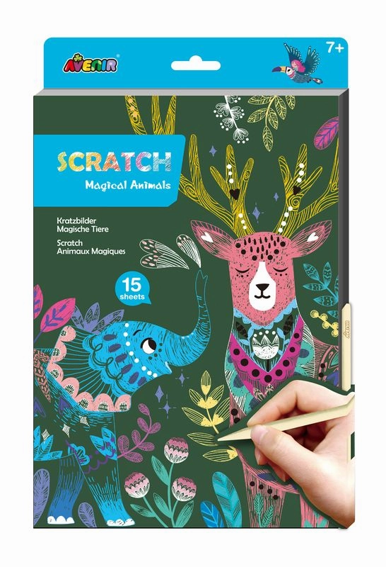 Avenir - A4 Scratch Book - Magical Animals