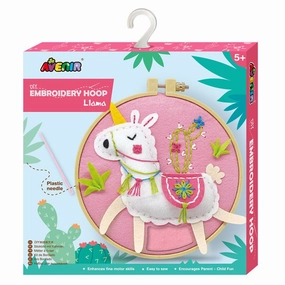 Avenir Diy Embroidery Hoop Llama