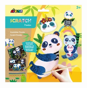 Avenir Scratch Art Fuzzy Pandas