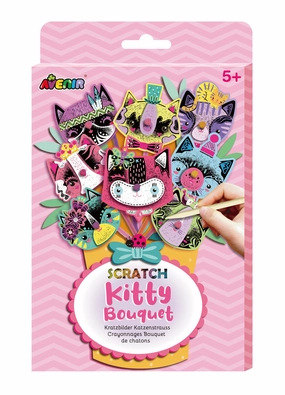 Avenir Scratch Art Kitty Bouquet