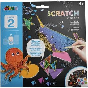 Avenir Scratch Art Level 2 Shapes Ocean Life