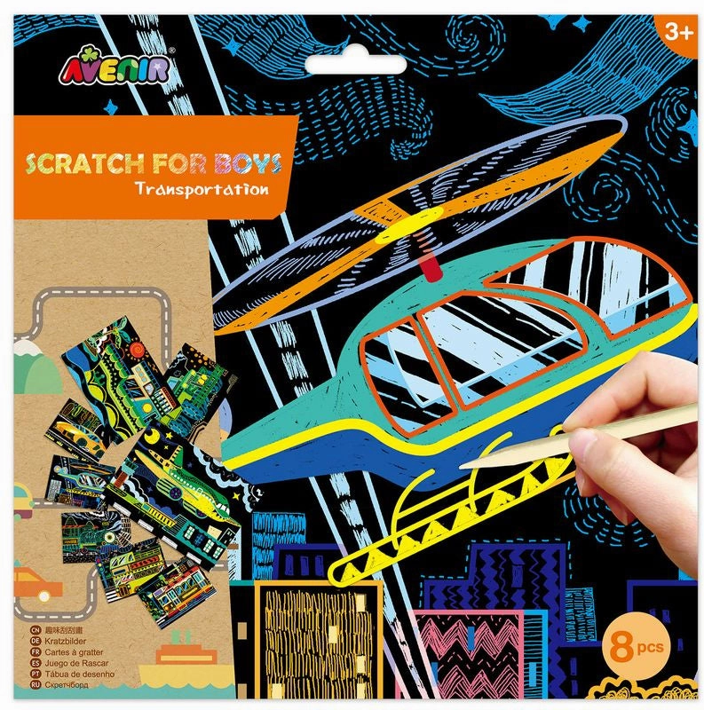 Avenir Scratch Art Transportation