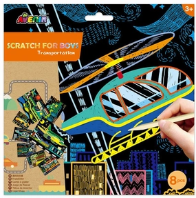 Avenir Scratch Art Transportation