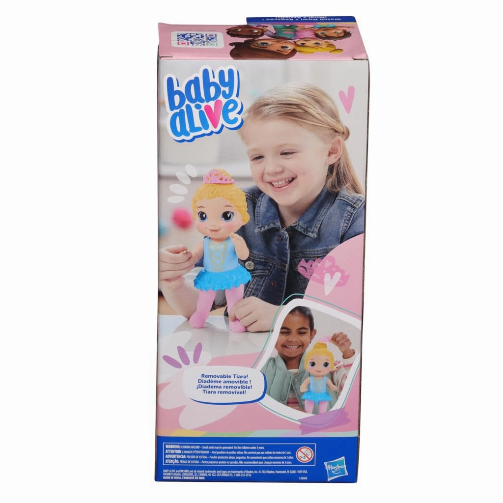 Baby Alive 10.25 Inches Princess Ballerina Blonde Hair Baby Doll for Kids Ages 3 Years and Up