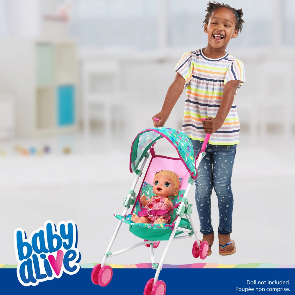 Baby Alive Doll Umbrella Stroller - Hearts and Colors Playset