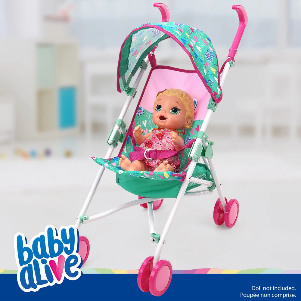 Baby Alive Doll Umbrella Stroller - Hearts and Colors Playset