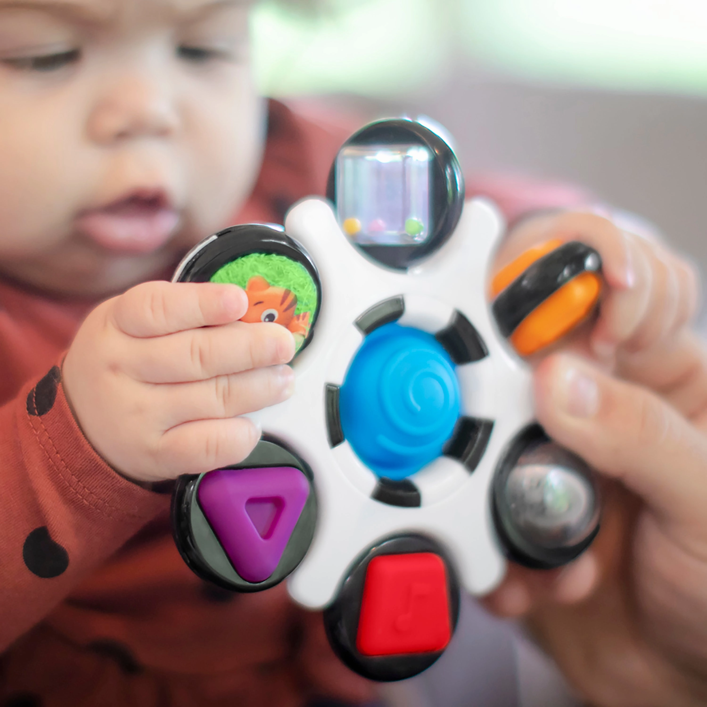 Baby Einstein Curiosity Clutch Twist & Pop Rattle Teether Infant Toy