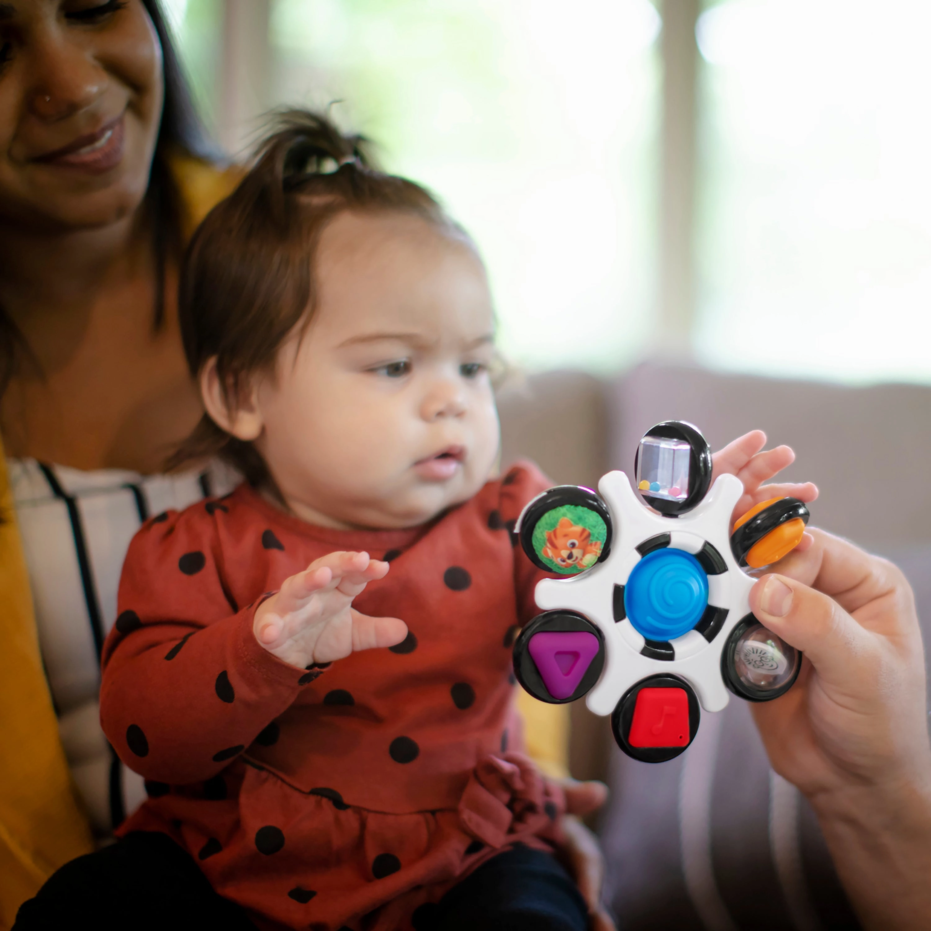 Baby Einstein Curiosity Clutch Twist & Pop Rattle Teether Infant Toy