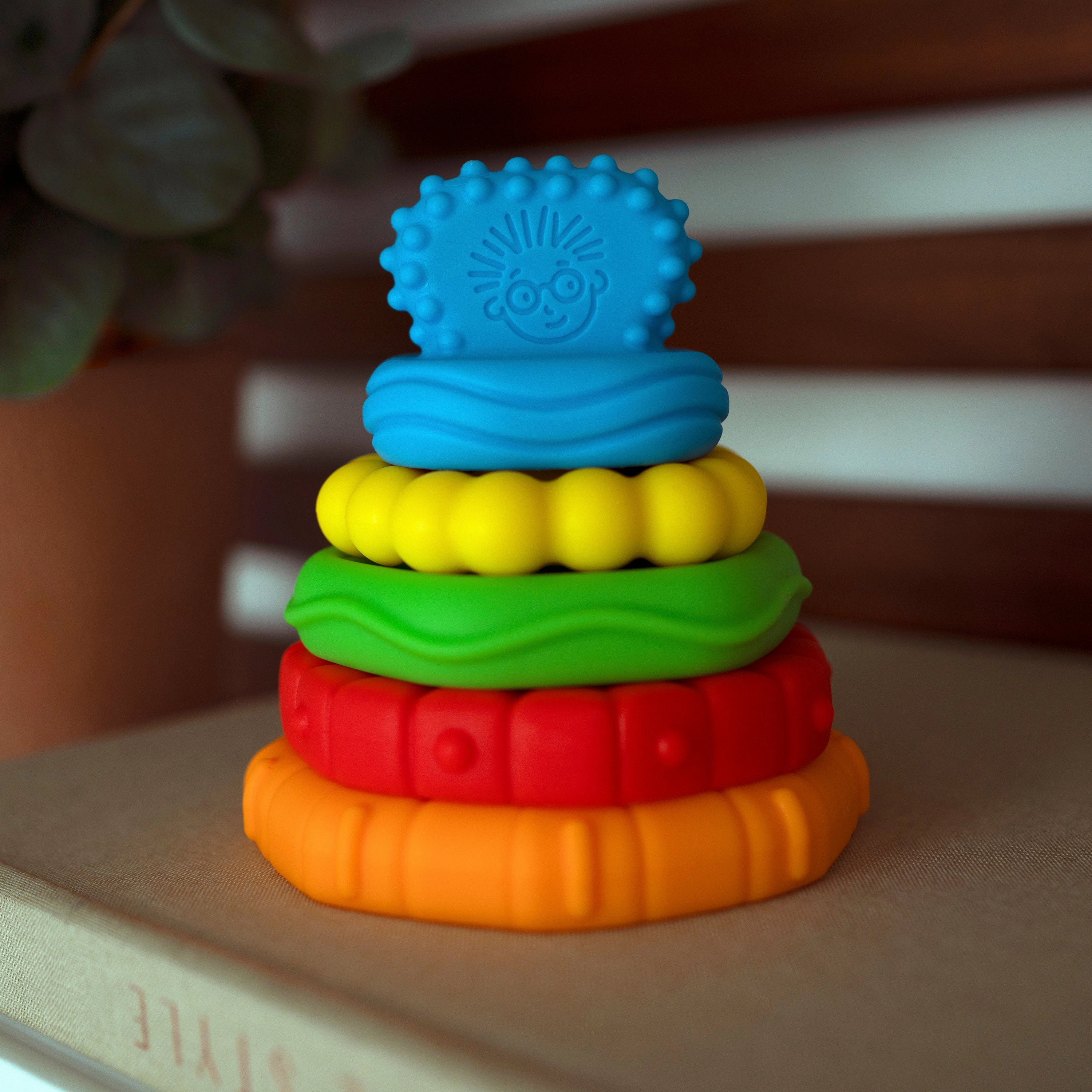 Baby Einstein Stack & Teethe Multi-Textured Easy-to-Grasp 5-Piece Teether Toy Set