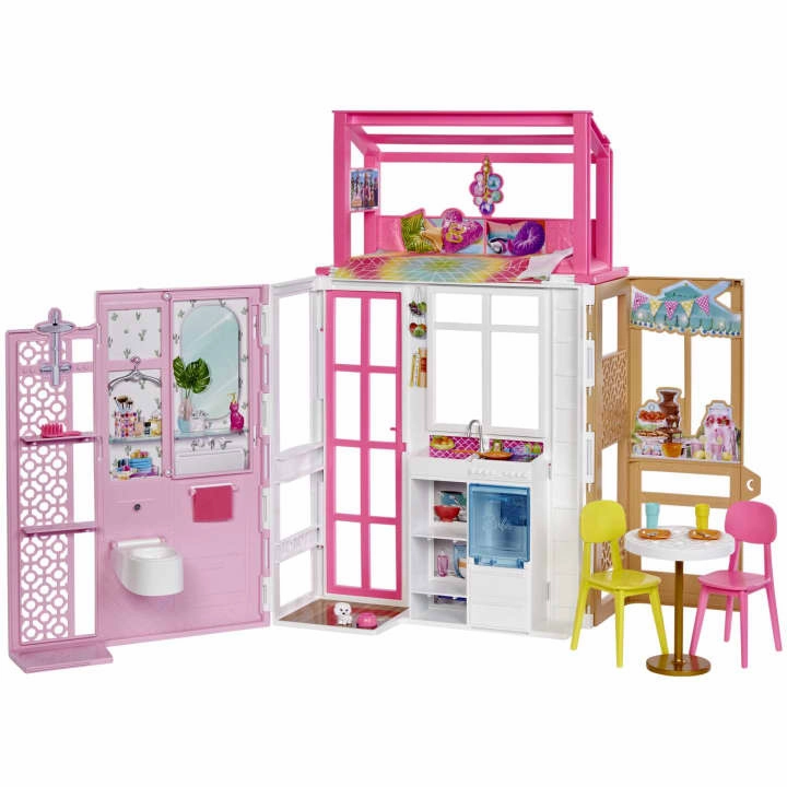 Barbie 2-Storey Fold & Go Dollhouse Playset